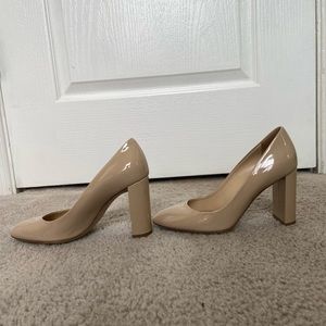 M. Gemi nude block heel pumps